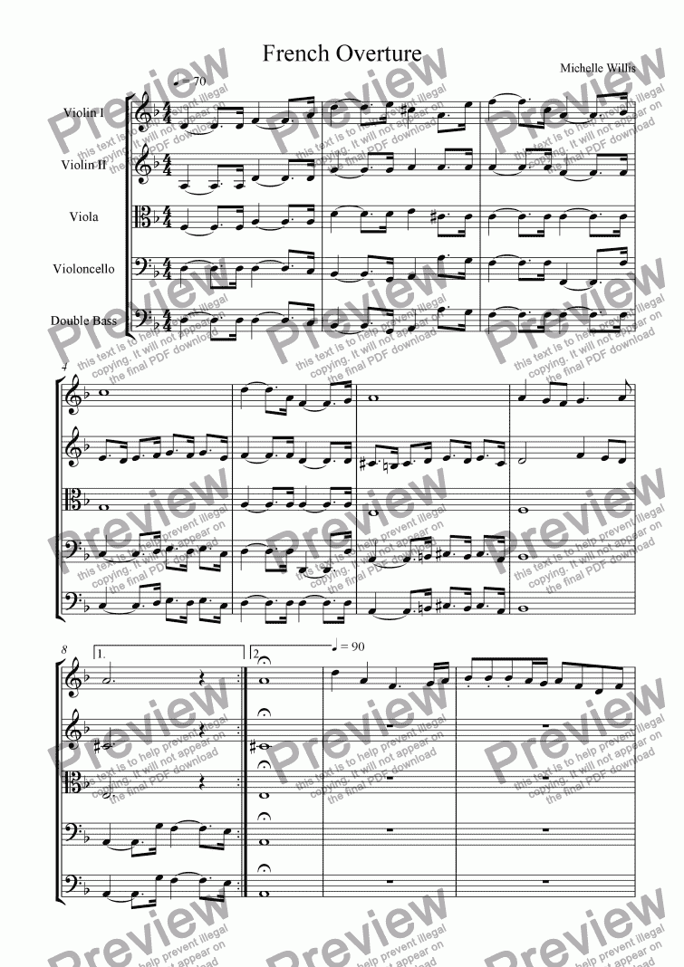 page one of French Overture