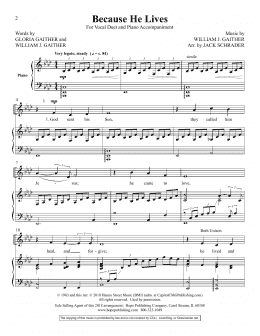 page one of Because He Lives (Vocal Duet)