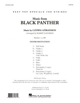 page one of Music from Black Panther (arr. Robert Longfield) - Conductor Score (Full Score) (Orchestra)