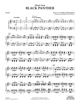 page one of Music from Black Panther (arr. Robert Longfield) - Piano (Orchestra)