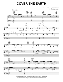 page one of Cover The Earth (Piano, Vocal & Guitar Chords (Right-Hand Melody))