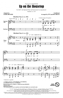 page one of Up On The Housetop (adapt. Mark Brymer) (SAB Choir)