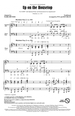 page one of Up On The Housetop (adapt. Mark Brymer) (SATB Choir)