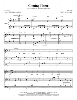 page one of Coming Home (Vocal Duet)
