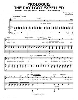 page one of Prologue/The Day I Got Expelled (from The Lightning Thief: The Percy Jackson Musical) (Piano & Vocal)