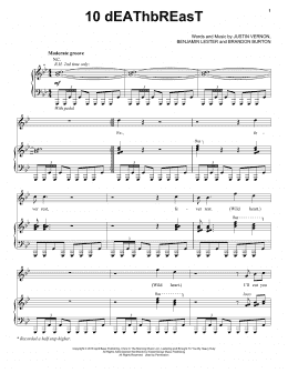 page one of 10dEAThbREasT (Piano, Vocal & Guitar Chords (Right-Hand Melody))