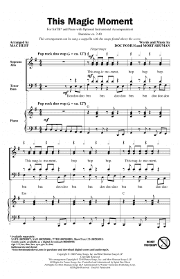 page one of This Magic Moment (arr. Mac Huff) (SATB Choir)
