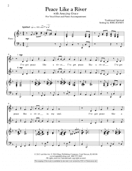 page one of Peace Like A River (Vocal Duet)