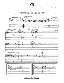 page one of Ice 9 (Guitar Tab)