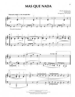 page one of Mas Que Nada (Piano Solo)