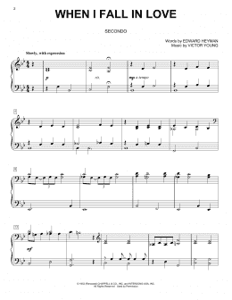 page one of When I Fall In Love (Piano Duet)