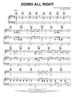 page one of Doing All Right (Piano, Vocal & Guitar Chords (Right-Hand Melody))