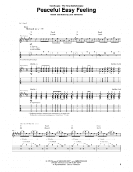 page one of Peaceful Easy Feeling (Guitar Tab)