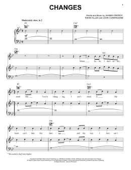 page one of Changes (Piano, Vocal & Guitar Chords (Right-Hand Melody))