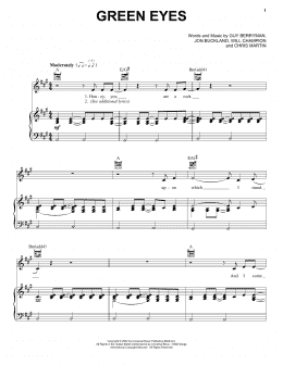 page one of Green Eyes (Piano, Vocal & Guitar Chords (Right-Hand Melody))