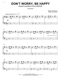 page one of Don't Worry, Be Happy (Piano Duet)