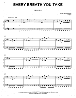 page one of Every Breath You Take (Piano Duet)