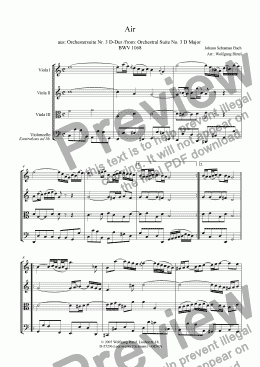 page one of Air (quartet: 3 x viola and bass)