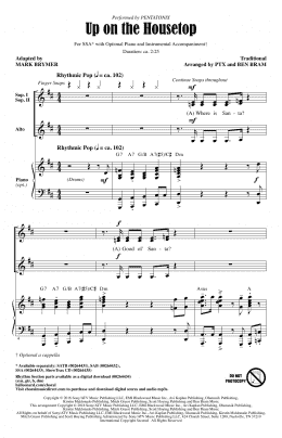 page one of Up On The Housetop (adapt. Mark Brymer) (SSA Choir)
