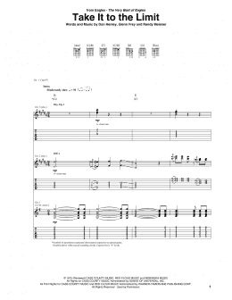 page one of Take It To The Limit (Guitar Tab)