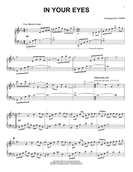 page one of In Your Eyes (Piano Solo)