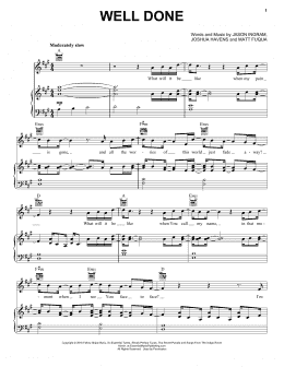 page one of Well Done (Piano, Vocal & Guitar Chords (Right-Hand Melody))