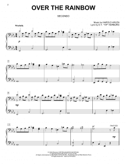 page one of Over The Rainbow (Piano Duet)