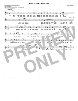 page one of Music To Watch Girls By (Lead Sheet / Fake Book)