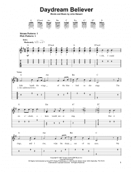 page one of Daydream Believer (Easy Guitar Tab)