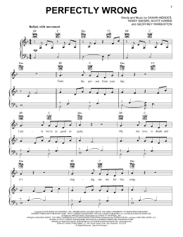 page one of Perfectly Wrong (Piano, Vocal & Guitar Chords (Right-Hand Melody))