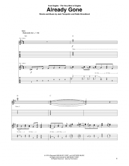 page one of Already Gone (Guitar Tab)