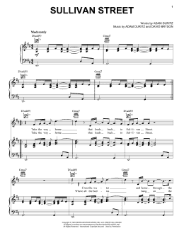 page one of Sullivan Street (Piano, Vocal & Guitar Chords (Right-Hand Melody))