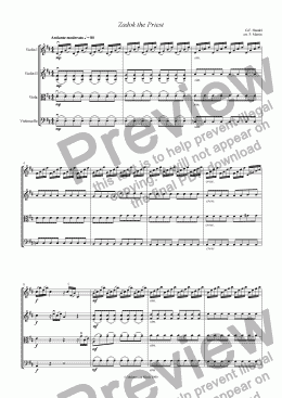 page one of Zadok the Priest