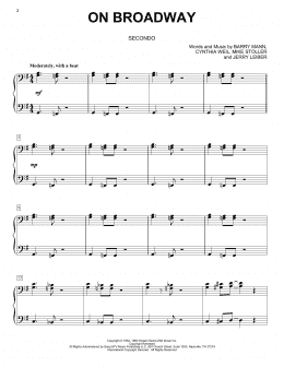 page one of On Broadway (Piano Duet)