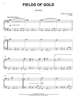 page one of Fields Of Gold (Piano Duet)