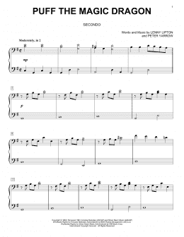 page one of Puff The Magic Dragon (Piano Duet)