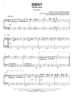page one of Sway (Quien Sera) (Piano Duet)