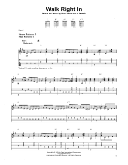 page one of Walk Right In (Easy Guitar Tab)