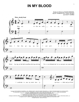 page one of In My Blood (Big Note Piano)
