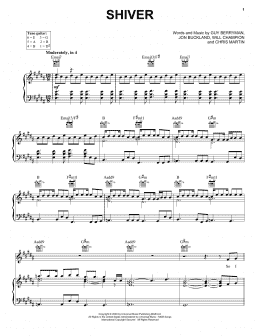 page one of Shiver (Piano, Vocal & Guitar Chords (Right-Hand Melody))