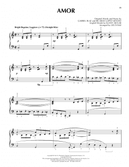 page one of Amor (Amor, Amor, Amor) (Piano Solo)