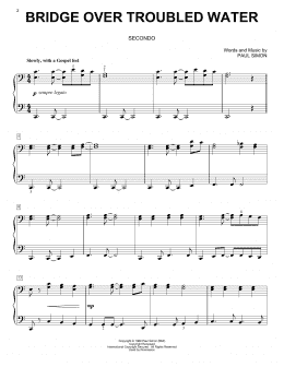 page one of Bridge Over Troubled Water (Piano Duet)