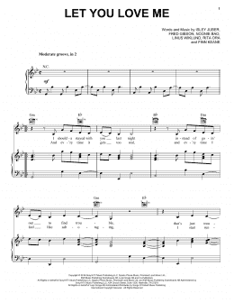 page one of Let You Love Me (Piano, Vocal & Guitar Chords (Right-Hand Melody))