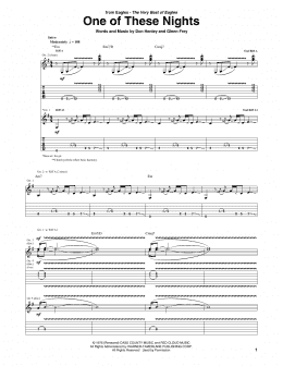 page one of One Of These Nights (Guitar Tab)