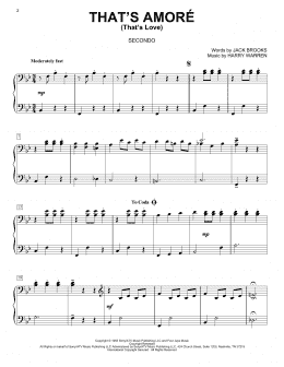 page one of That's Amore (That's Love) (Piano Duet)