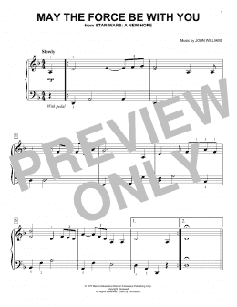 page one of May The Force Be With You (from Star Wars: A New Hope) (Easy Piano)