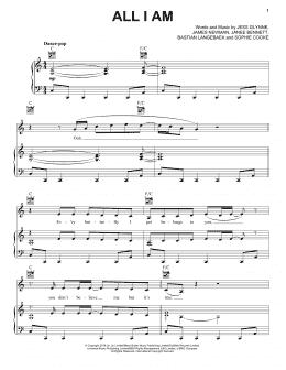 page one of All I Am (Piano, Vocal & Guitar Chords (Right-Hand Melody))