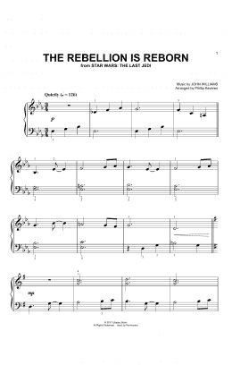 page one of The Rebellion Is Reborn (arr. Phillip Keveren) (Big Note Piano)