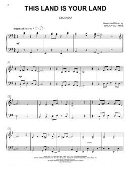 page one of This Land Is Your Land (Piano Duet)