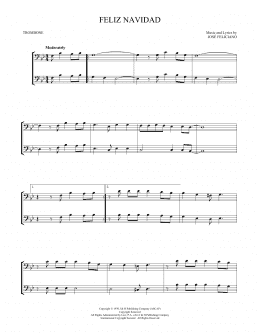 page one of Feliz Navidad (Trombone Duet)